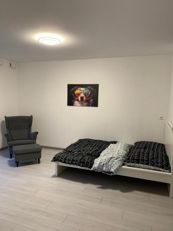 Χώρος καθιστικού στο Neubau mit Garten Mainz Wiesbaden Frankfurt Airport