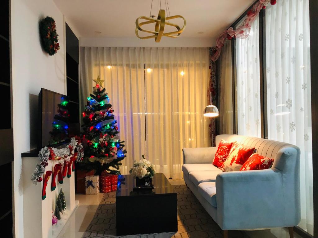 Χώρος καθιστικού στο LOVE HOME-Luxury&chill Apart Hue city-2bed-5'Trang tien