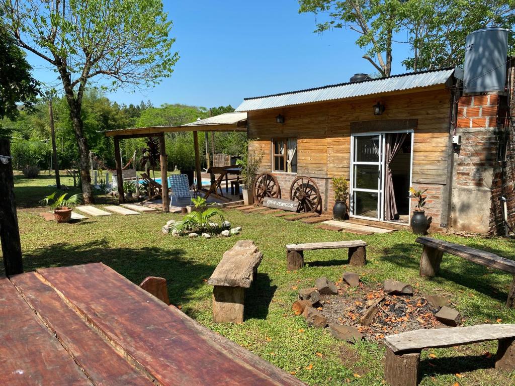 En have udenfor Cabaña Don floricel