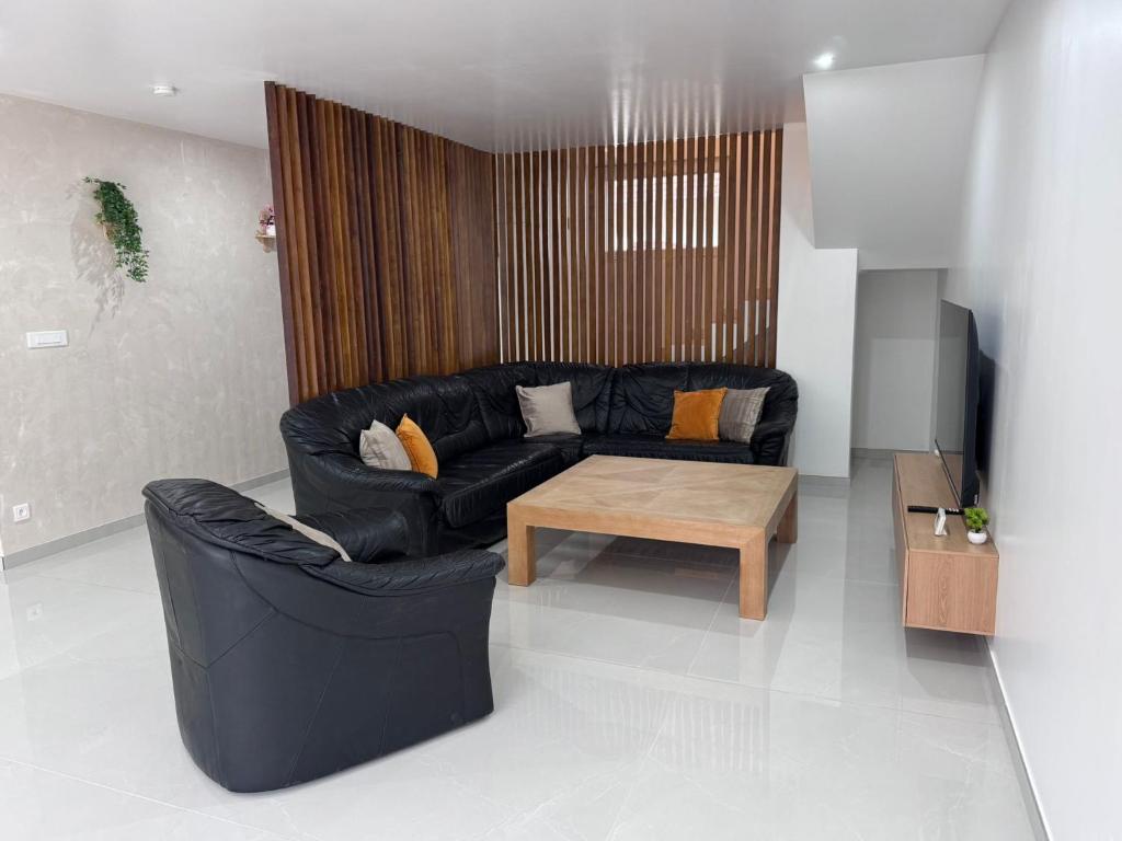 Khu vực ghế ngồi tại Maison cosy 6 pers Proche Europa-Park