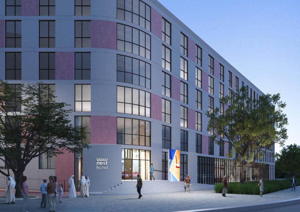 a rendering of the front of a building at Nest Hotel, Aljada in Sharjah