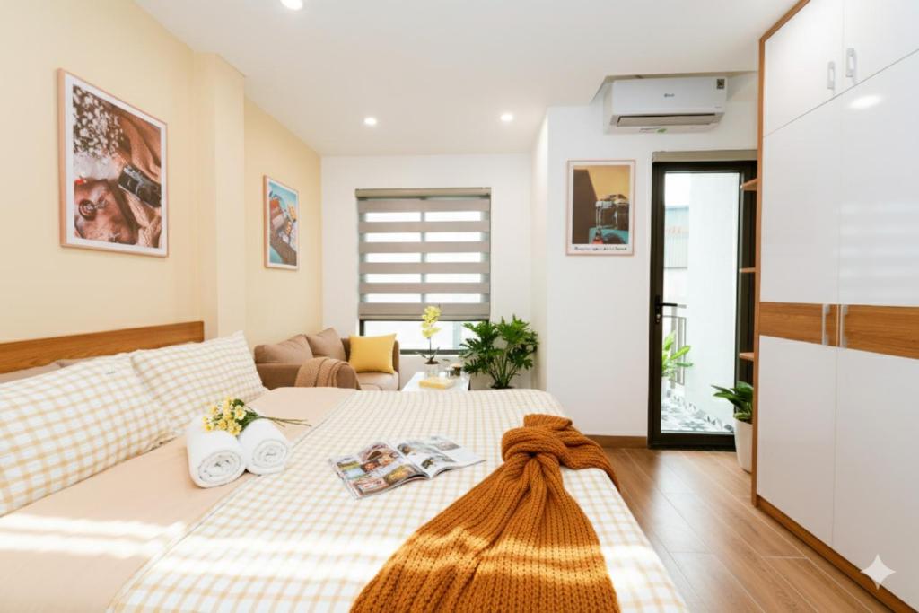 Posezení v ubytování NomadStay Corner Hanoi