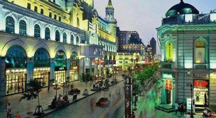 Nespecifikovaný výhled na destinaci Charbin nebo výhled na město při pohledu z hotelu