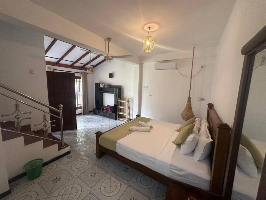 Una cama o camas en una habitación de Villa Soulinn