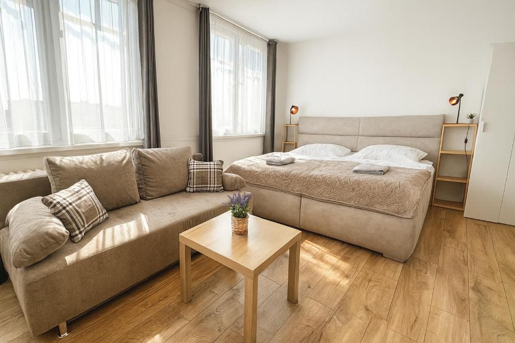 Χώρος καθιστικού στο Smarty Choice Living with FREE PARKING - Vondroušova