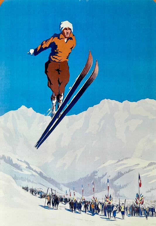 a man on skis jumping in the air at Case Vacanze Berton Tirano in Tirano