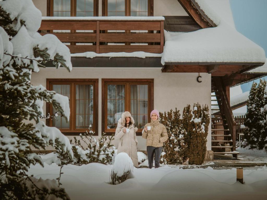 Apartamenty, pokoje PRZY TERMACH - 70 m Termy Szaflary, 150 m Gorący Potok v zimě