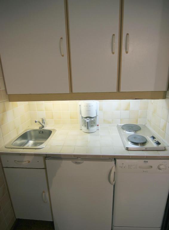 Kuchyň nebo kuchyňský kout v ubytování Dôme de Polset Appartements VTI