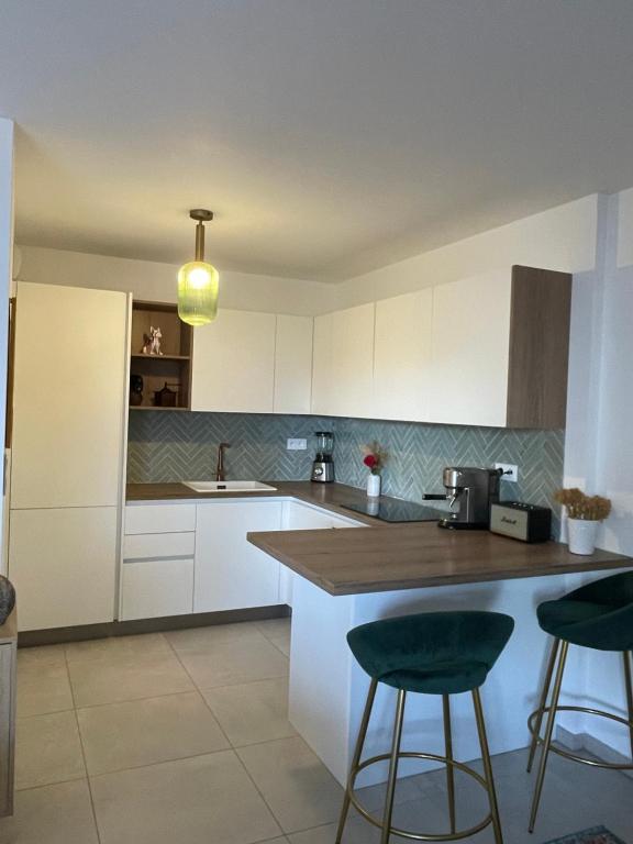 Η κουζίνα ή μικρή κουζίνα στο charment appartement a ajaccio