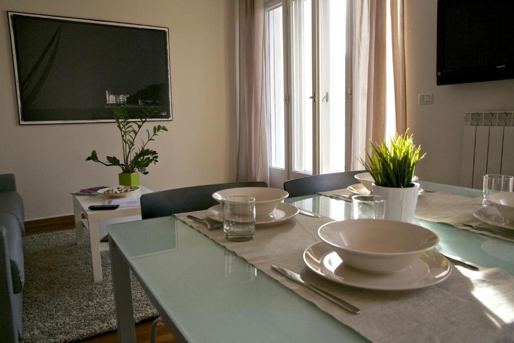 Televízia a/alebo spoločenská miestnosť v ubytovaní Residence Le Terrazze