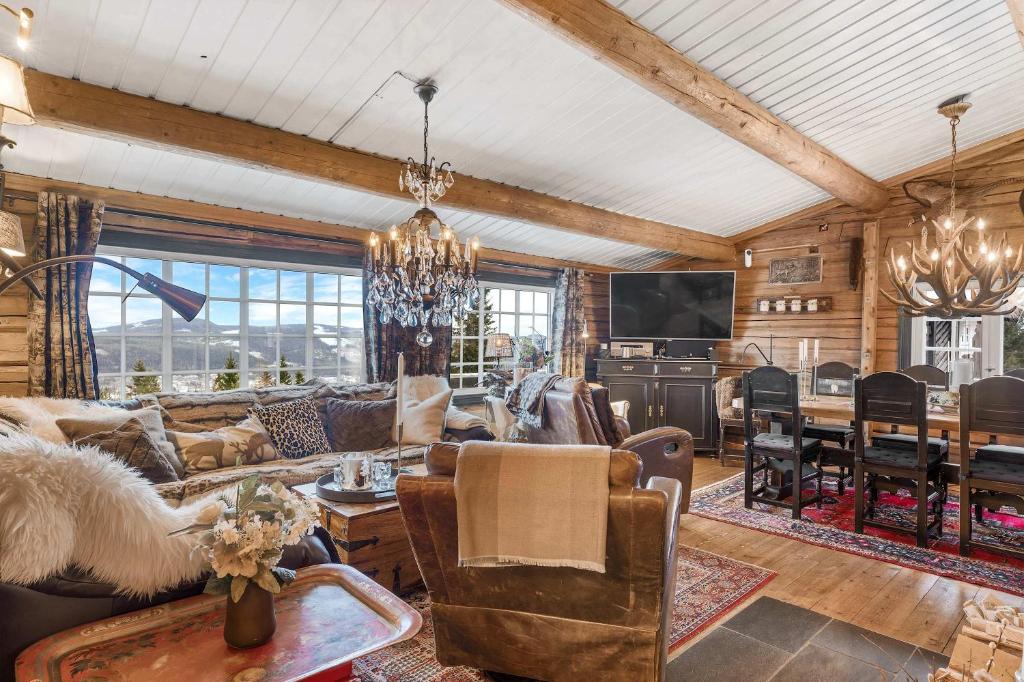 Khu vực ghế ngồi tại Trysilfjell hytteomrade 587 by Vacation Trysil