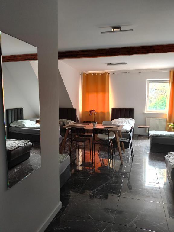 Χώρος καθιστικού στο Pokoje wynajem Macierzysz