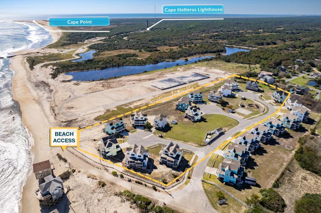 an aerial view of the development of a resort near the beach at CAC-15A - Pelican in Buxton