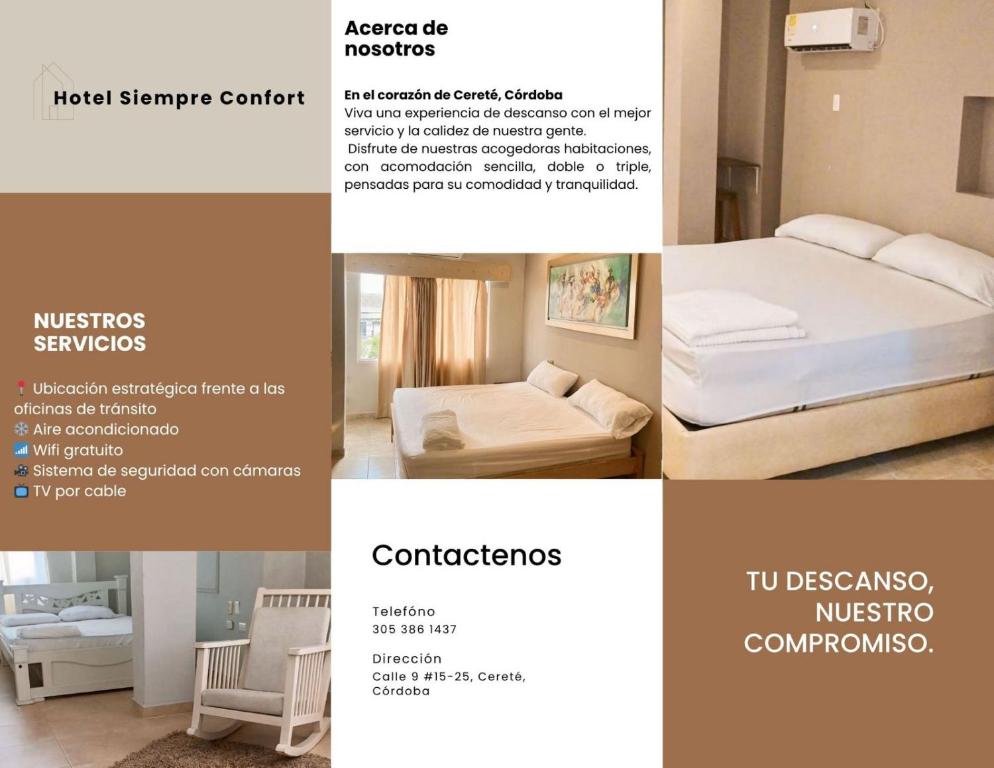 Ένα ή περισσότερα κρεβάτια σε δωμάτιο στο siempre hotel