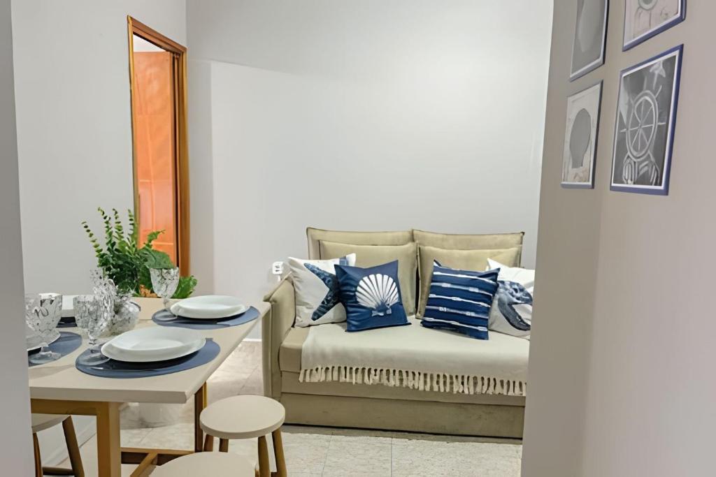 Et opholdsområde på Belíssimo Apê, a 5 min da Praia, até 4 pessoas.