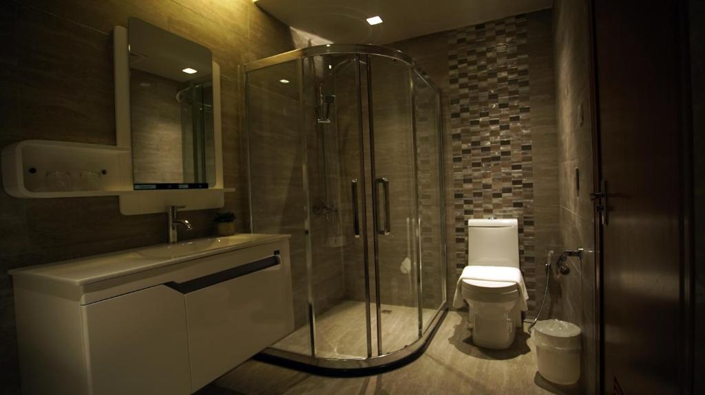 Koupelna v ubytování Watergate Boutique Hotel