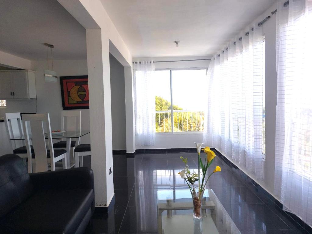 Χώρος καθιστικού στο Villa Maryluz