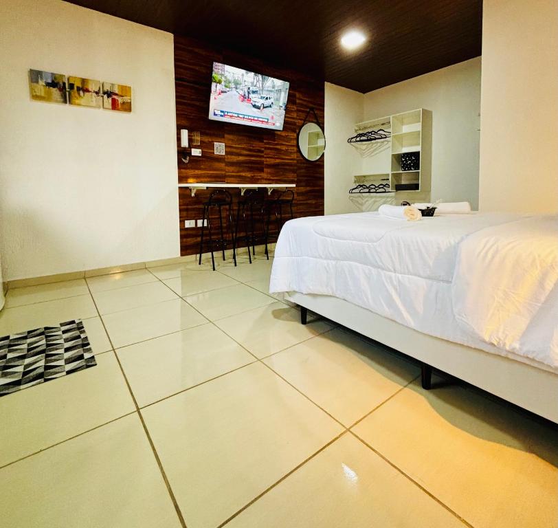 Postel nebo postele na pokoji v ubytování Hospedagem Marechal 02