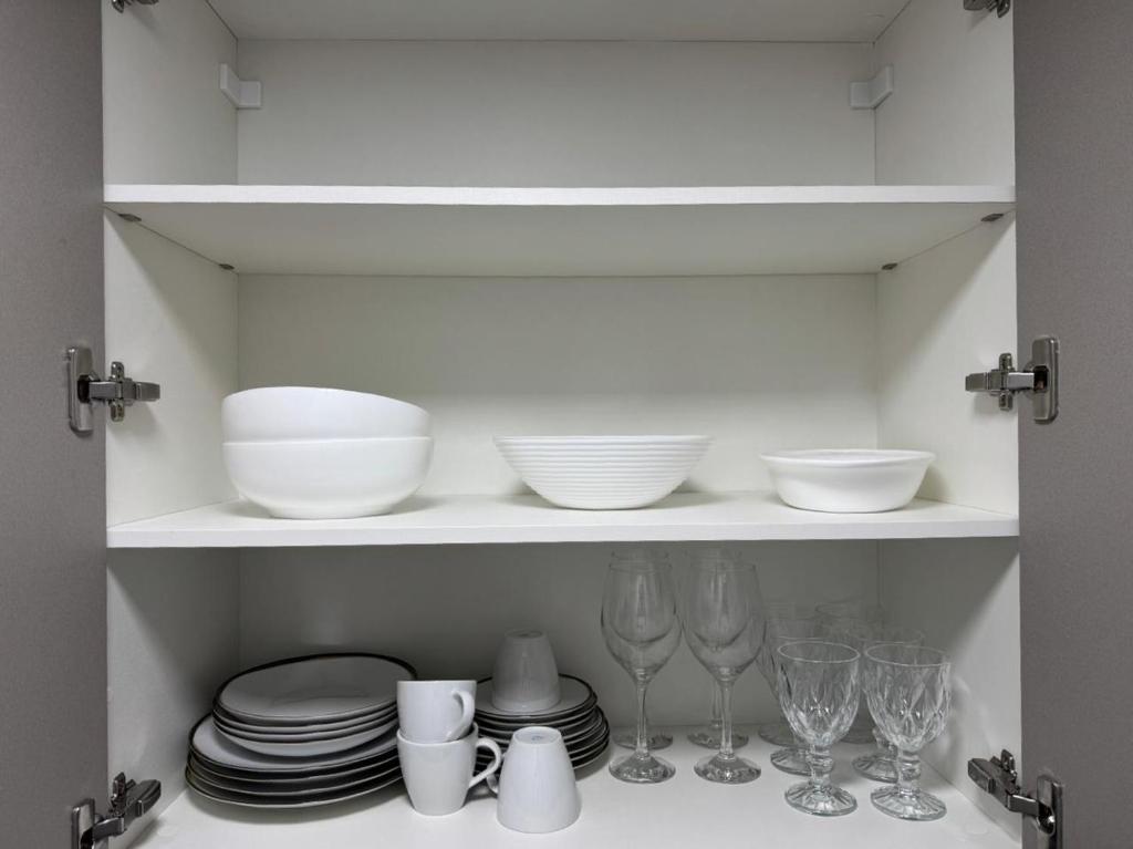 Kuchyň nebo kuchyňský kout v ubytování Vista para o Mar