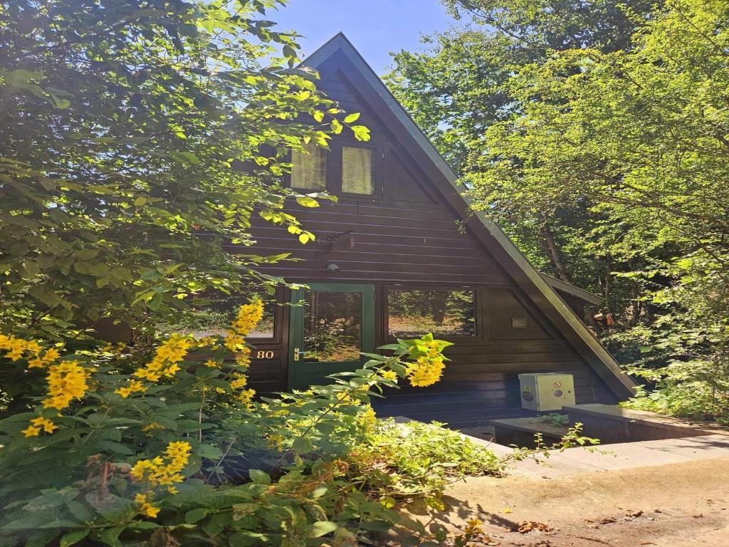 Κήπος έξω από το Contemporary Ardennes Chalet in Durbuy