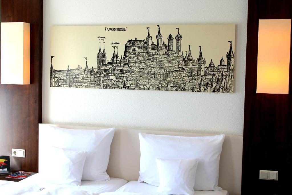 Postel nebo postele na pokoji v ubytování Best Western Hotel Nürnberg City West