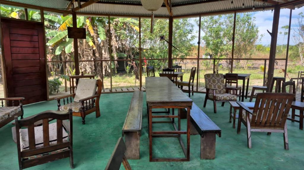 En restaurant eller et andet spisested på La Casa de Lucho