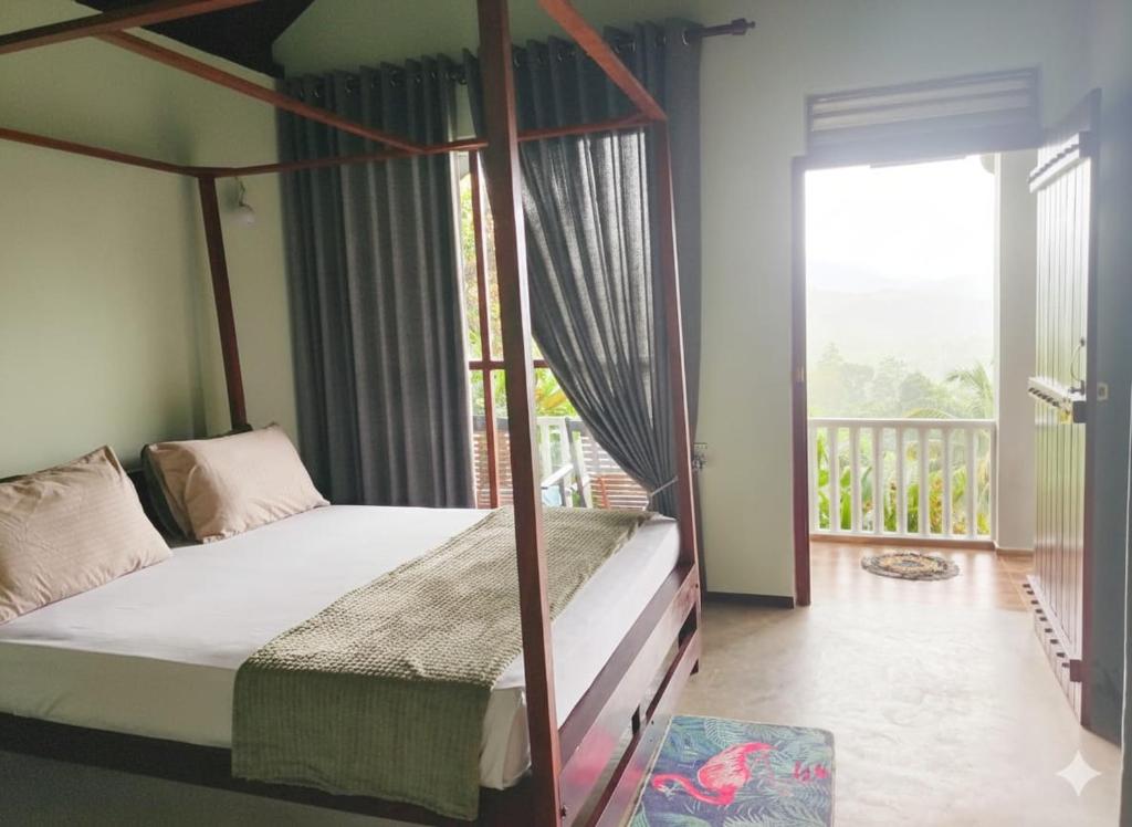 Ένα ή περισσότερα κρεβάτια σε δωμάτιο στο Rainforest Nature House