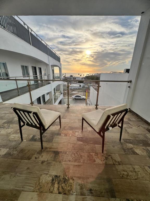 Μπαλκόνι ή βεράντα στο Hotel Cuatro Palmas