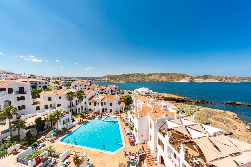 an aerial view of a resort with a swimming pool at Comitas Tramontana Park in Fornells