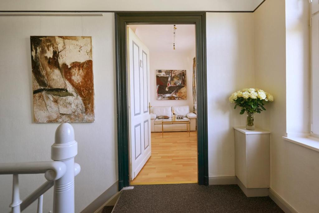 Postel nebo postele na pokoji v ubytování Design-Hotel Zur Abtei