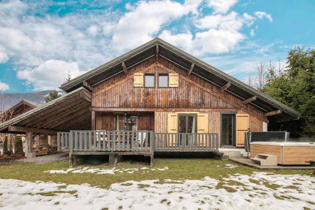 Bygningen som chaletet ligger i