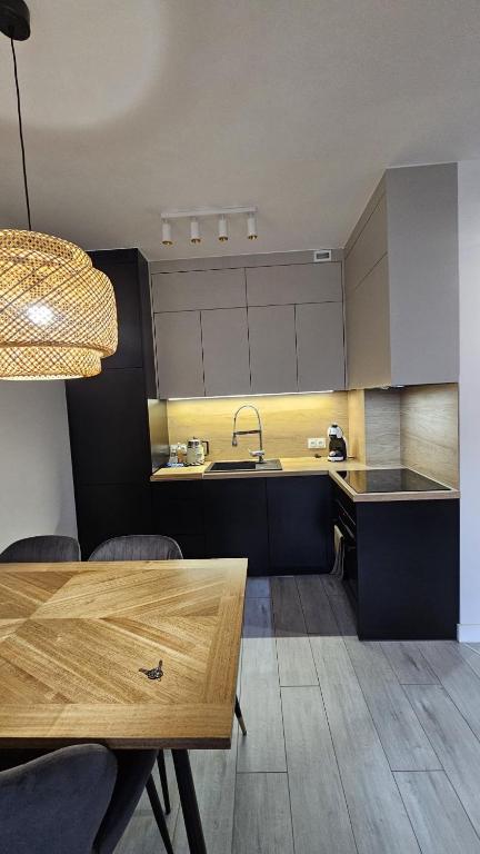 Kuchyň nebo kuchyňský kout v ubytování New Apart