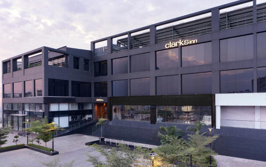 an office building with a sign on the side of it at Clarks Inn Kharar-Mohali in Kharar