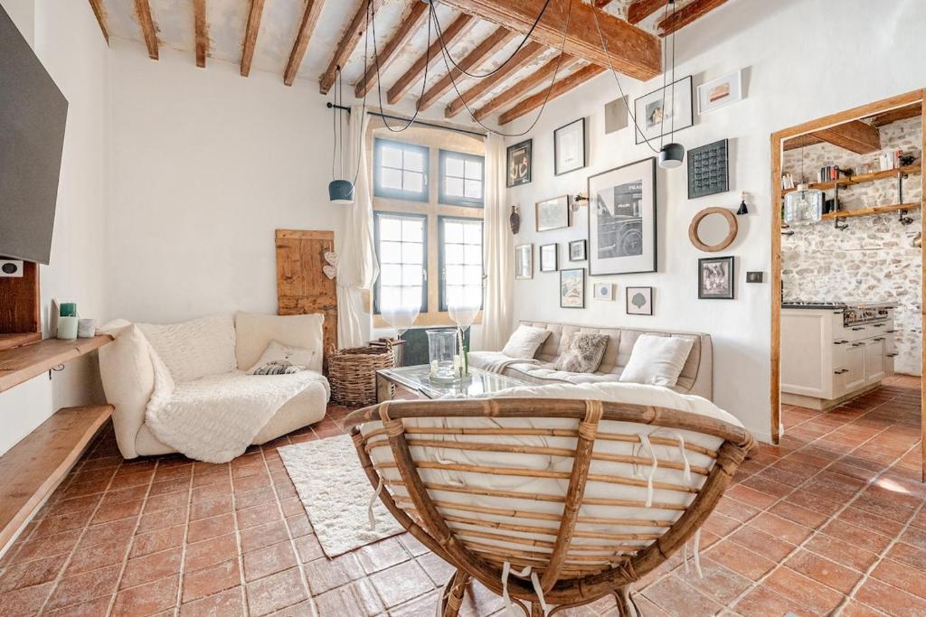 Khu vực ghế ngồi tại Exceptional apartment