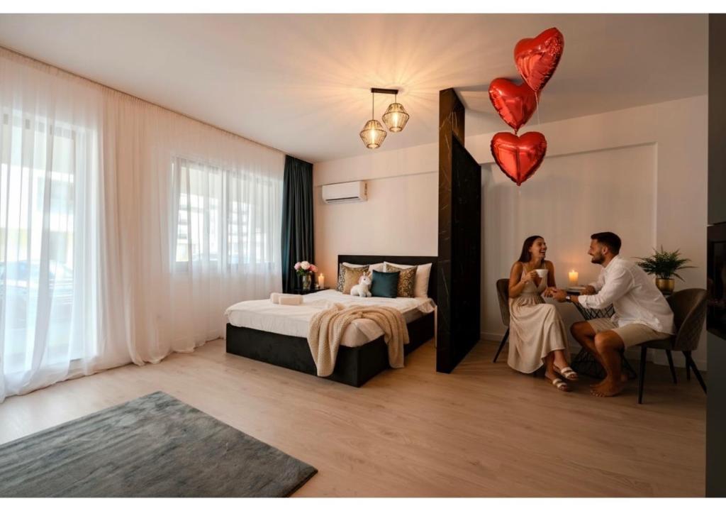 En eller flere senge i et værelse på The Essence by Blvd 8B7 - Premium Luxe Studio