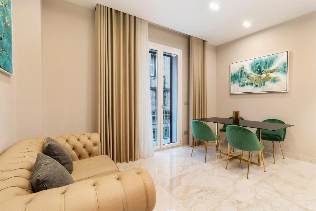 Et opholdsområde på Ginex Luxury Suite, Trani