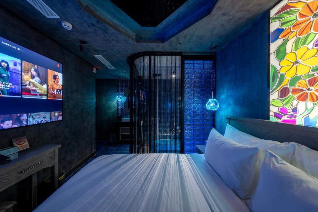 Postel nebo postele na pokoji v ubytování Pynt Hotel 6