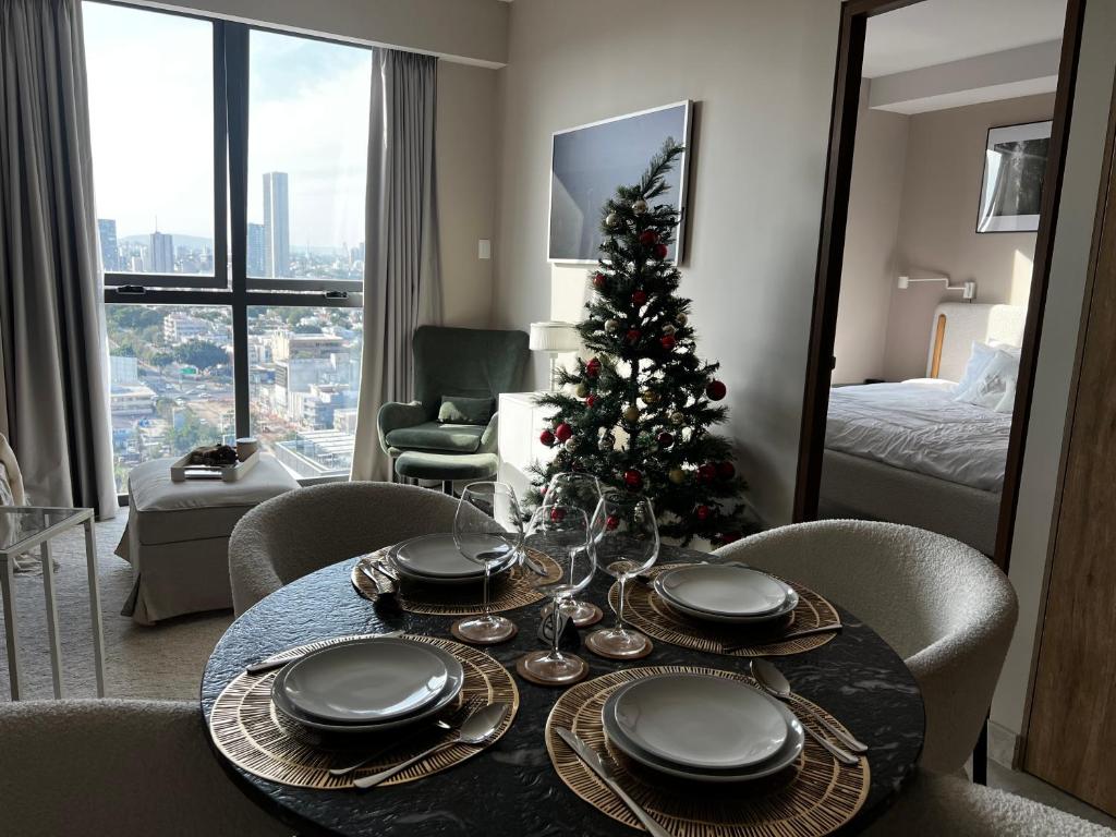 Гостиная зона в Floor 17 City views Americana & Chapultepec