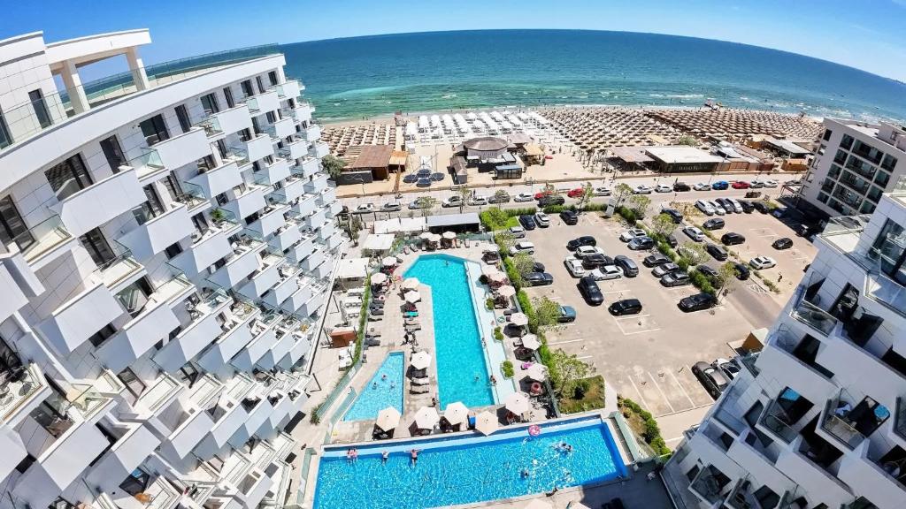 En generel havudsigt eller havudsigten taget fra lejlighedshotellet