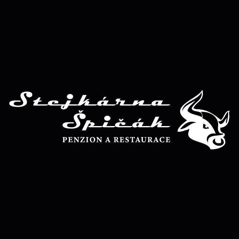 a logo of a bull on a black background at Stejkárna Špičák in Špičák