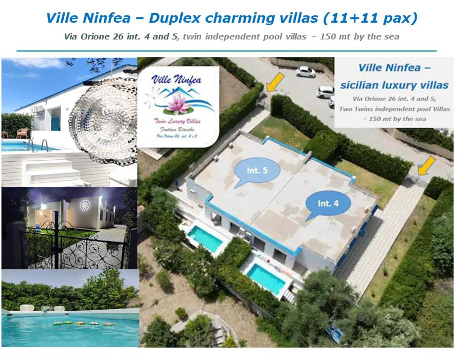 Pool Seaside Relais - VILLE Ninfea, Marea, Rosa e Cassiopea - Fontane Bianche
