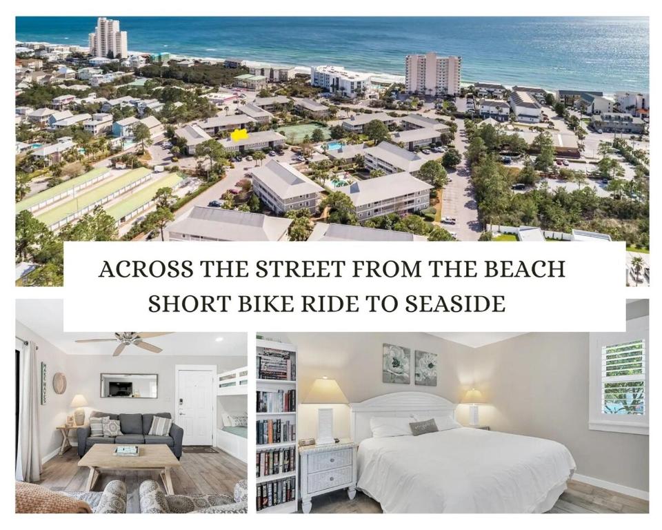 absorb the street from the beach and a short bike ride to siesta beach apartment at One Bedroom at Beachwood Villas on 30a in Seagrove, Florida in Santa Rosa Beach