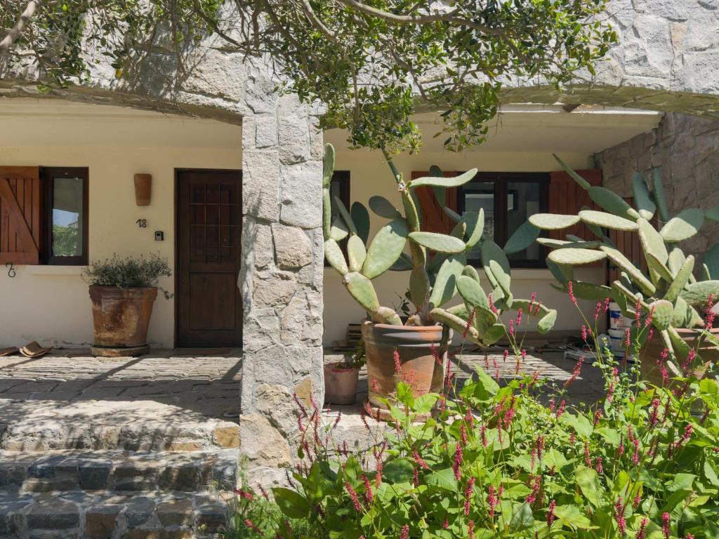 Casapueblo Rent Cachagua CP 18 في Cachagua: منزل أمامه مجموعة من النباتات