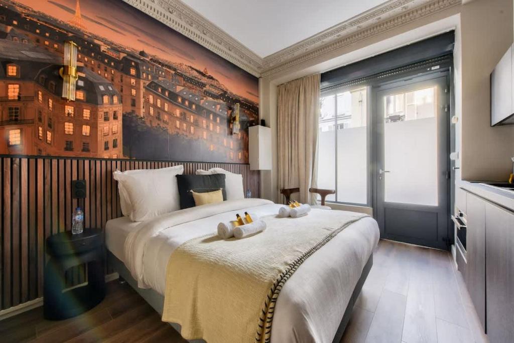 Merveilleux studio neuf proche Tour Eiffel avec AC