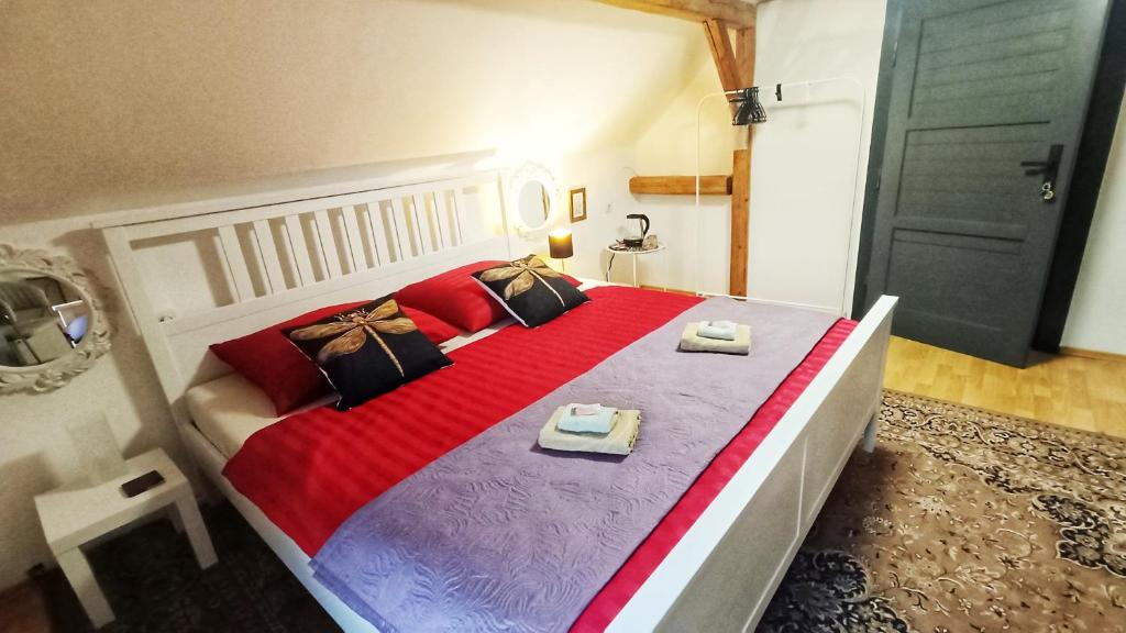 Postel nebo postele na pokoji v ubytování hostinec Thérése