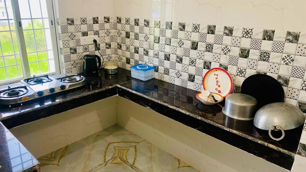 Кухня или мини-кухня в The Green Haven Homestay
