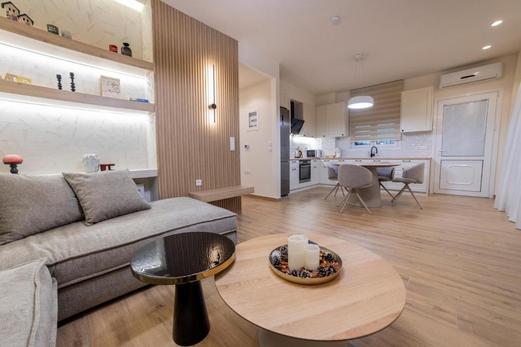 Kuchyň nebo kuchyňský kout v ubytování Andre House Trikala