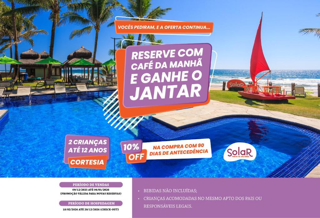a website for a resort with a swimming pool at Hotel Solar Porto de Galinhas in Porto De Galinhas