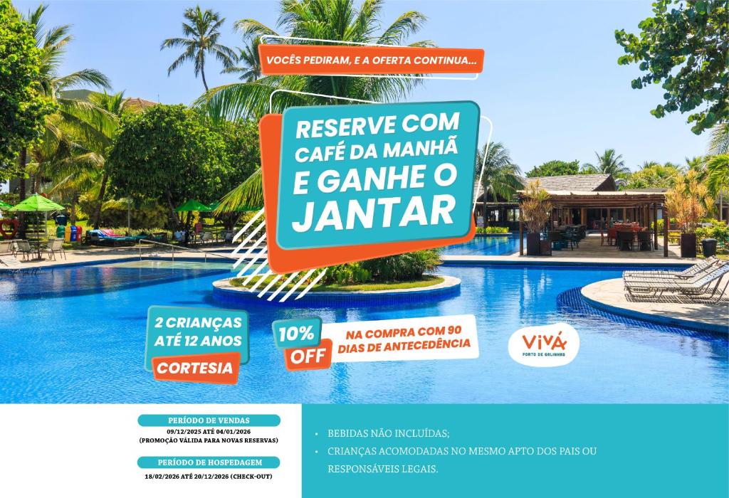 Bazén v ubytování Vivá Porto de Galinhas Resort nebo v jeho okolí