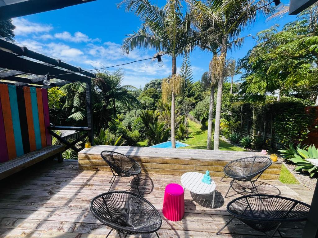 Zahrada ubytování Tropical Oasis in Oakura